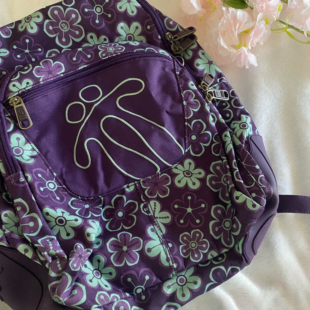 Purple flower Totto backpack